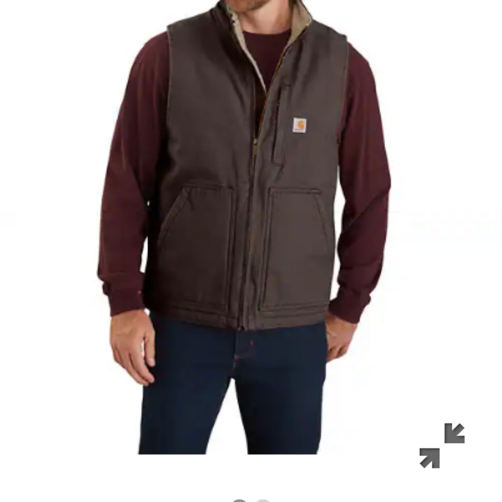 Carhartt Men's Sherpa Lined Dark Brown Vest